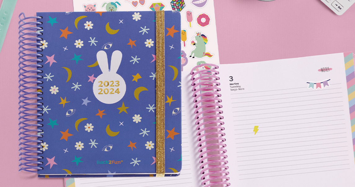 AGENDA GIORNALIERA SMALL - 2023/2024 - SMALL DAILY DIARY - LAVENDER